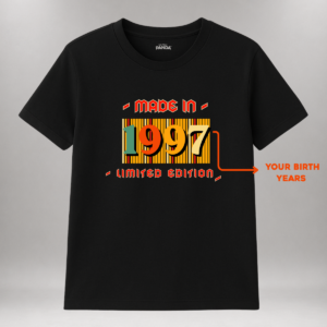 Black Round Neck - Custom Tees - Birth Year