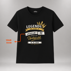Black Round Neck - Custom Tees