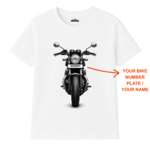 White Round Neck - Custom Tees - Bike Name / Number