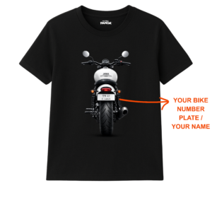 Black Round Neck - Custom Tees - Bike Number