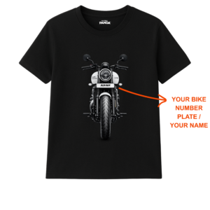 Black Round Neck - Custom Tees - Bike Number / Name